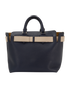 Belt Bag, &pound;270, Handbags, Navy, Leather, Back view